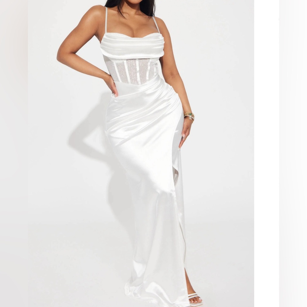Corset satin gown